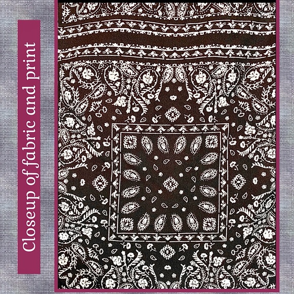 NWT S/M WRAP PRINT DRESS W ADJUSTABLE TIES RUFFLE TRIM ASYM HEM ~WORK-COCKTAILS~ - Picture 9 of 15